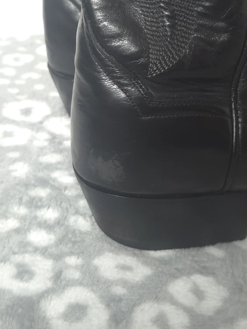 Vintage Dan Post Black Leather Cowboy Boots